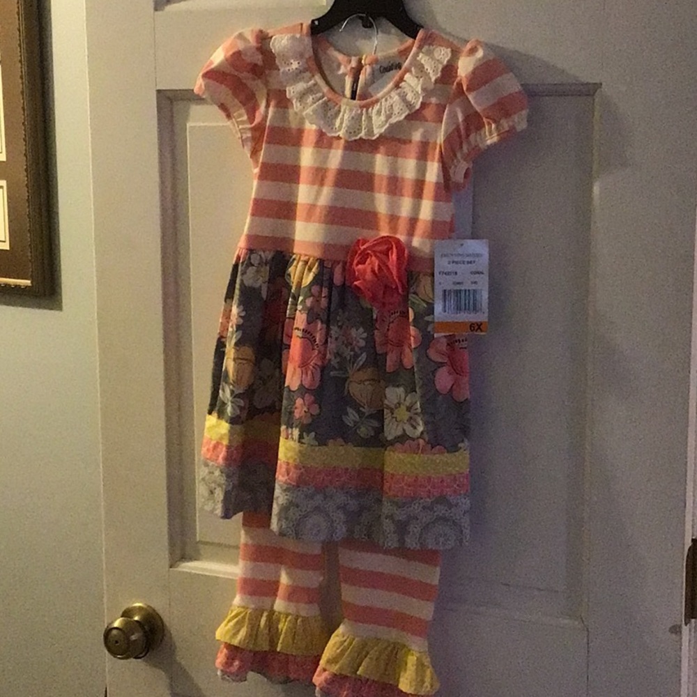 Adorable girls Counting Daisies outfit nwt